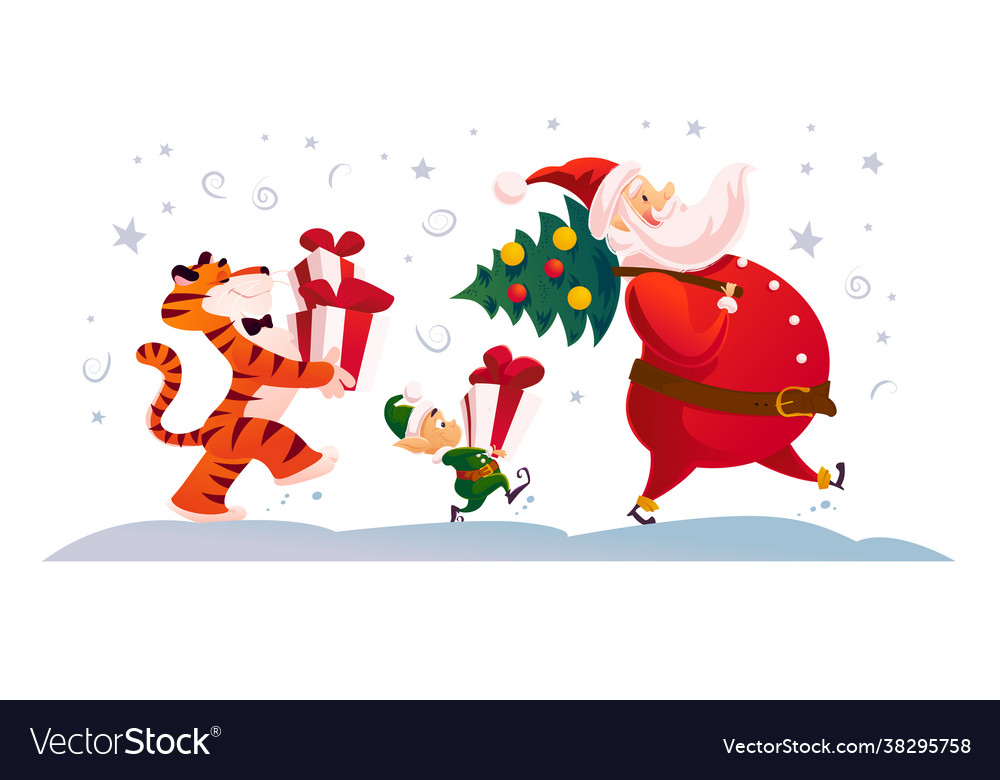 Christmas Celebration with Santa, Elf & Tiger
