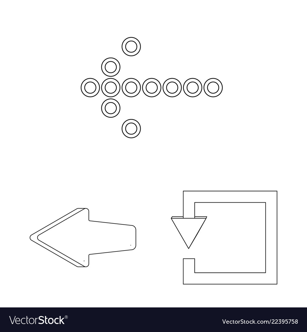 Design of element and arrow sign set