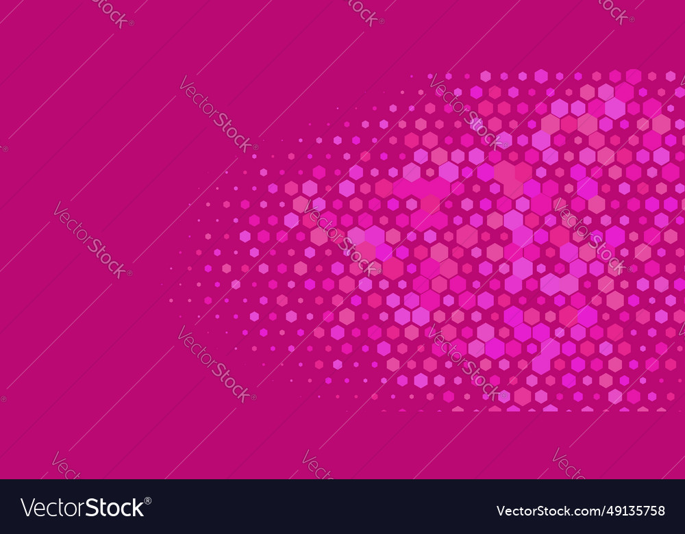 Geometric multi size hexagon with color