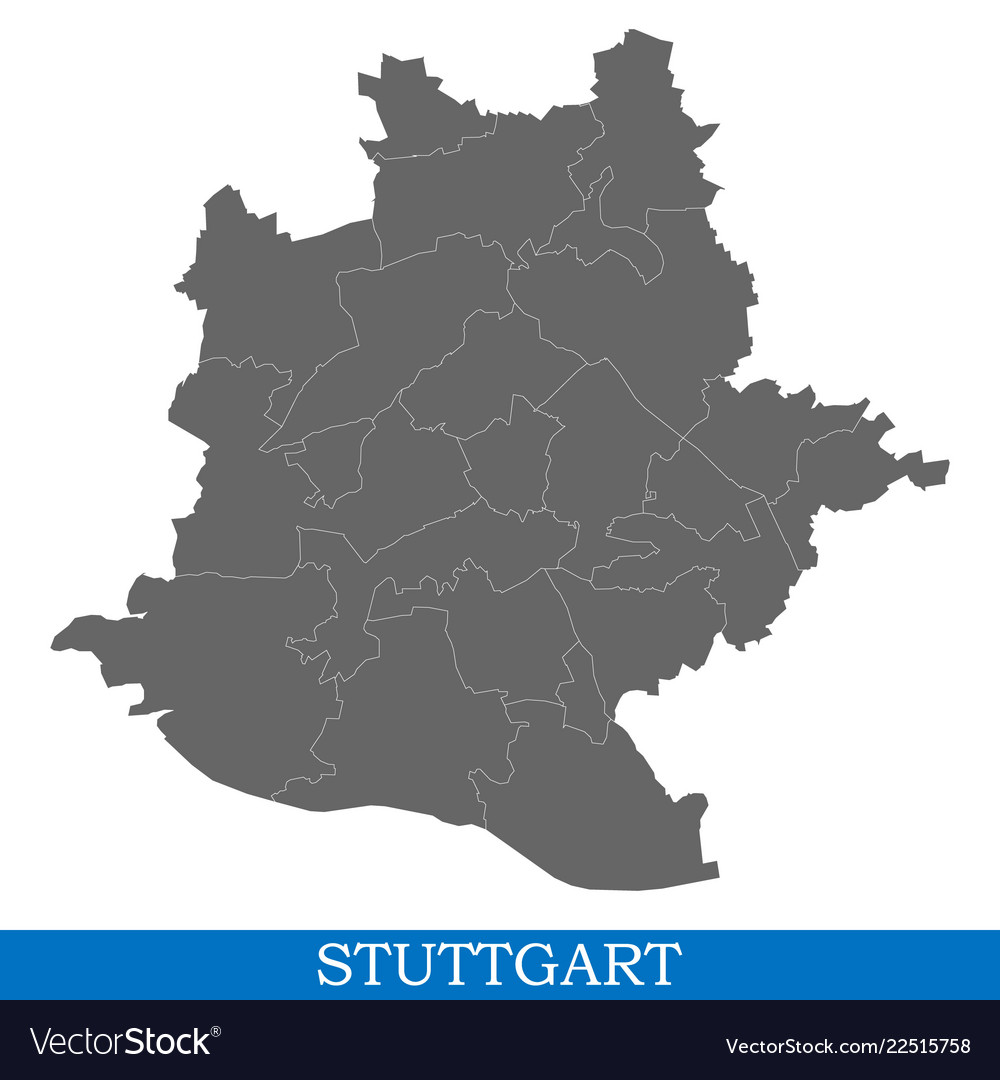 High quality map city of germany vector image High quality map city of germany