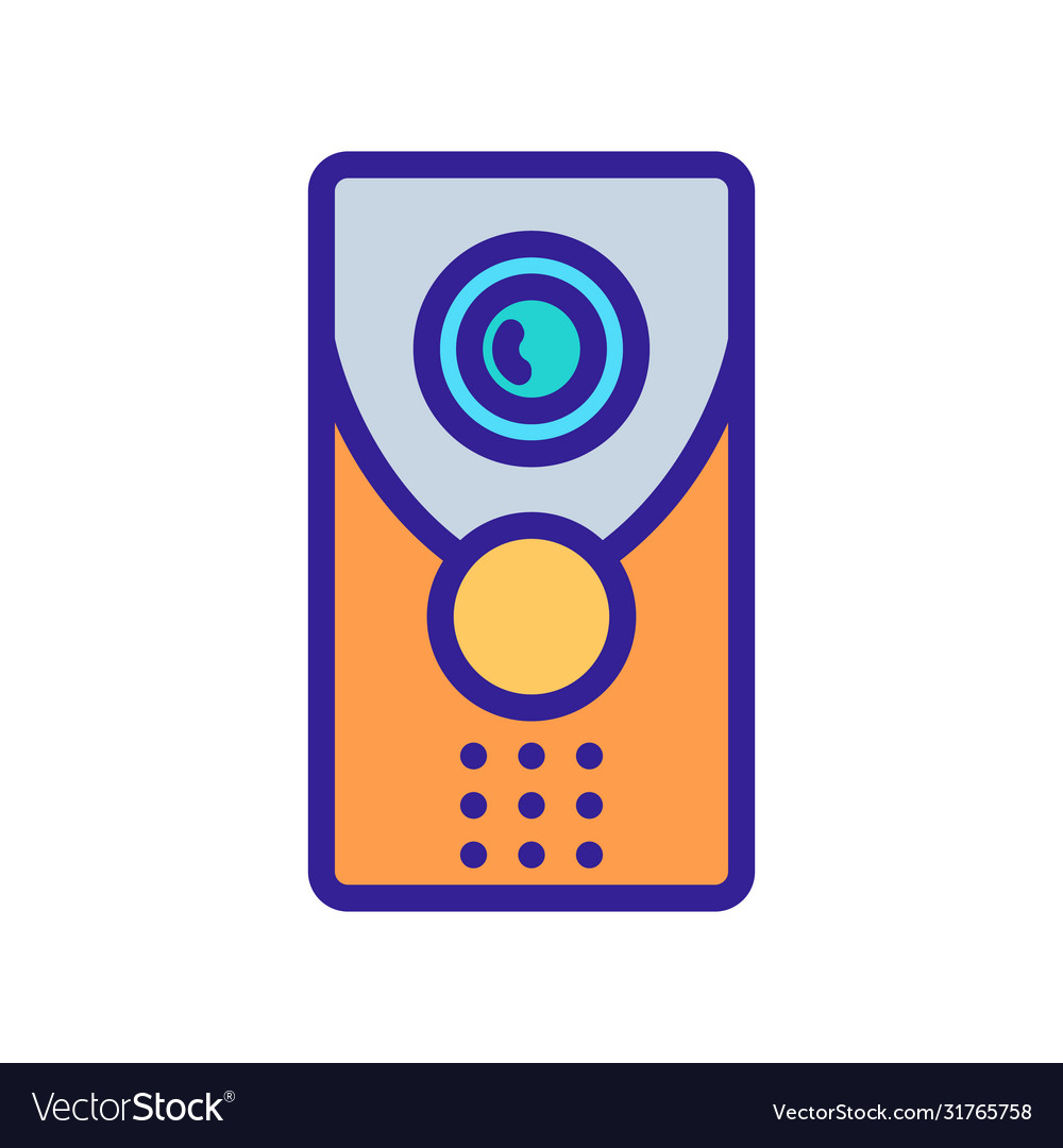 Intercom device with camera icon outline