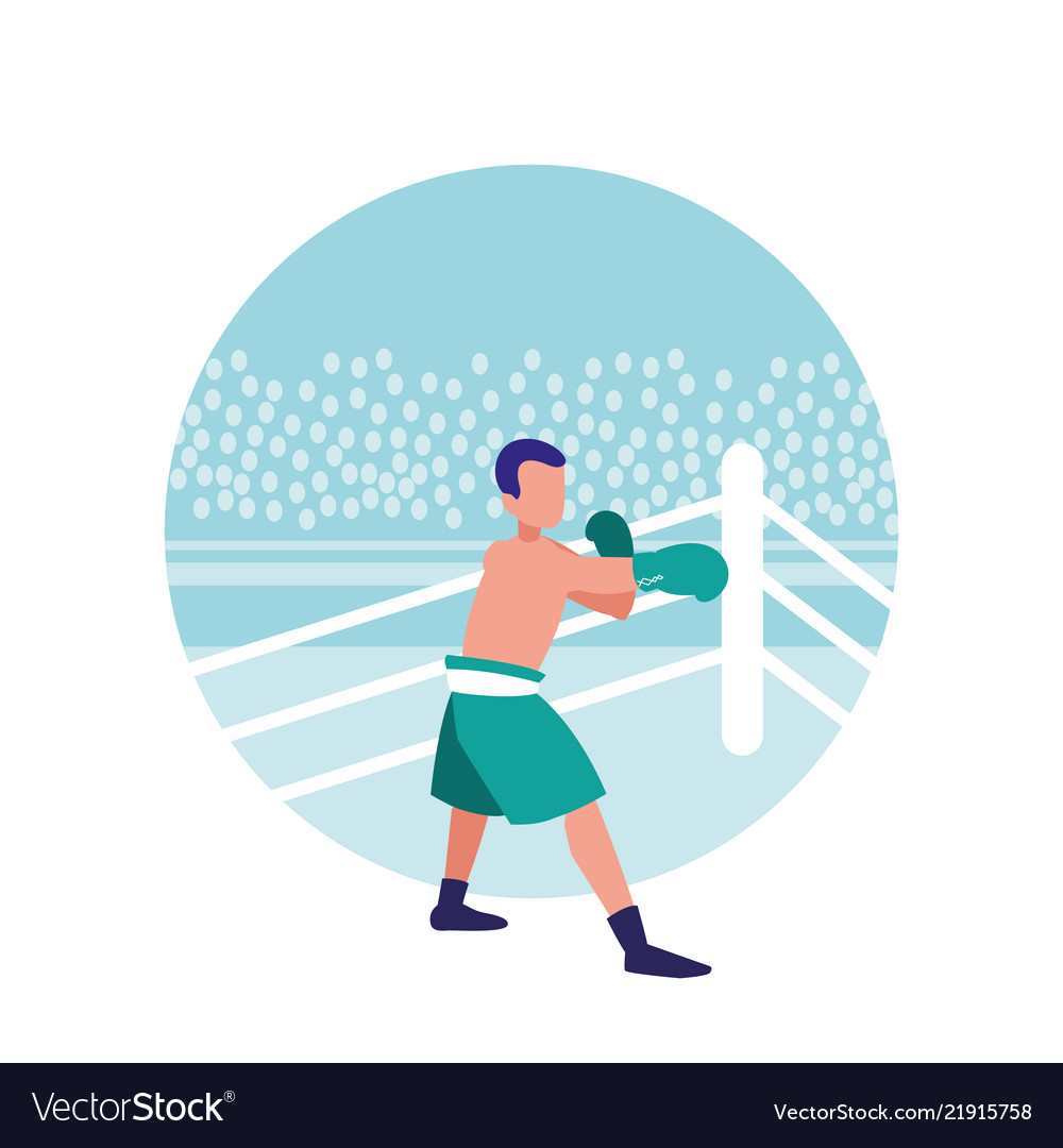 Man practicing boxing avatar character