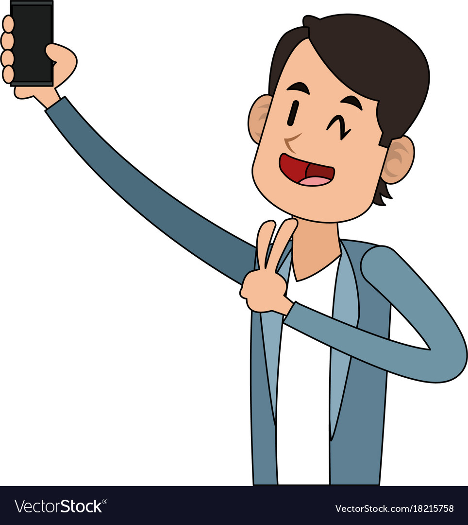 Man using cellphone icon image