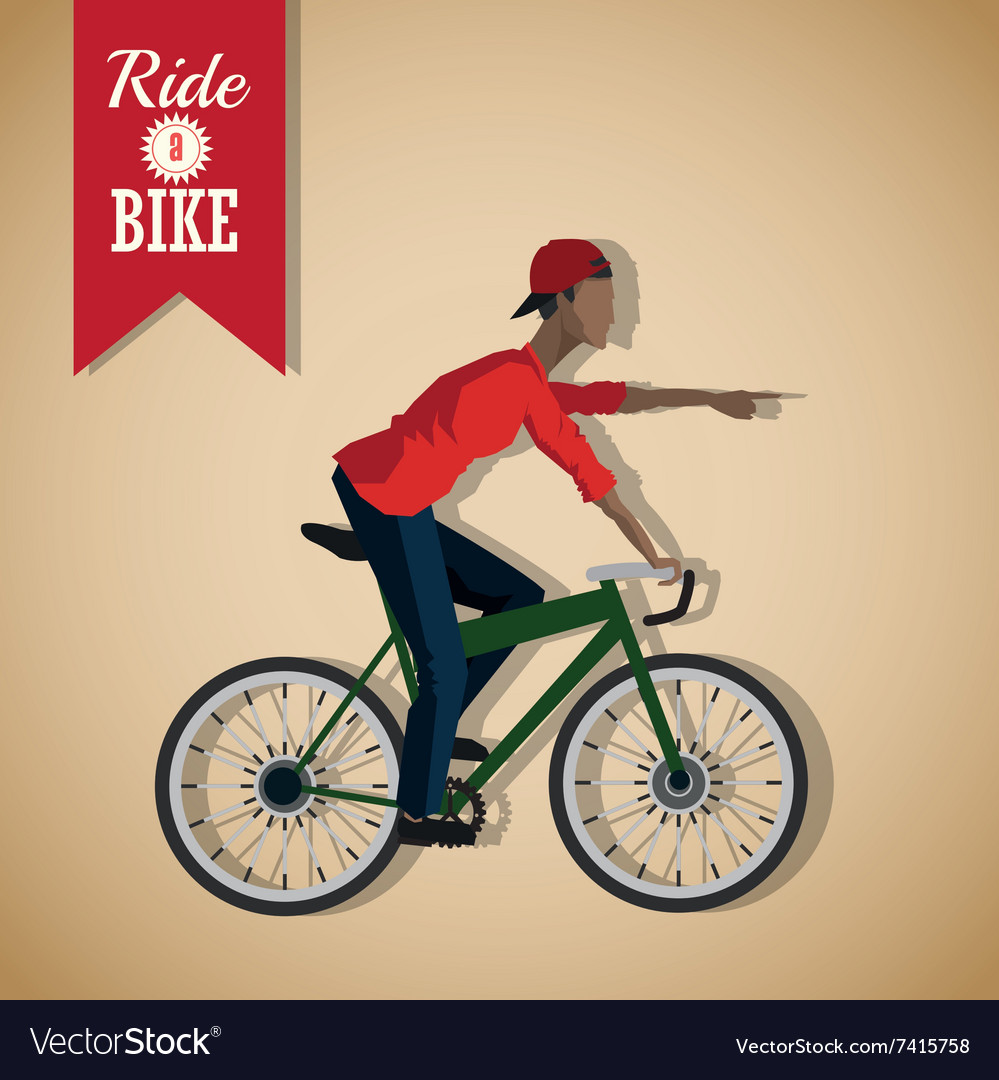 Ride a bike design Royalty Free Vector Image - VectorStock