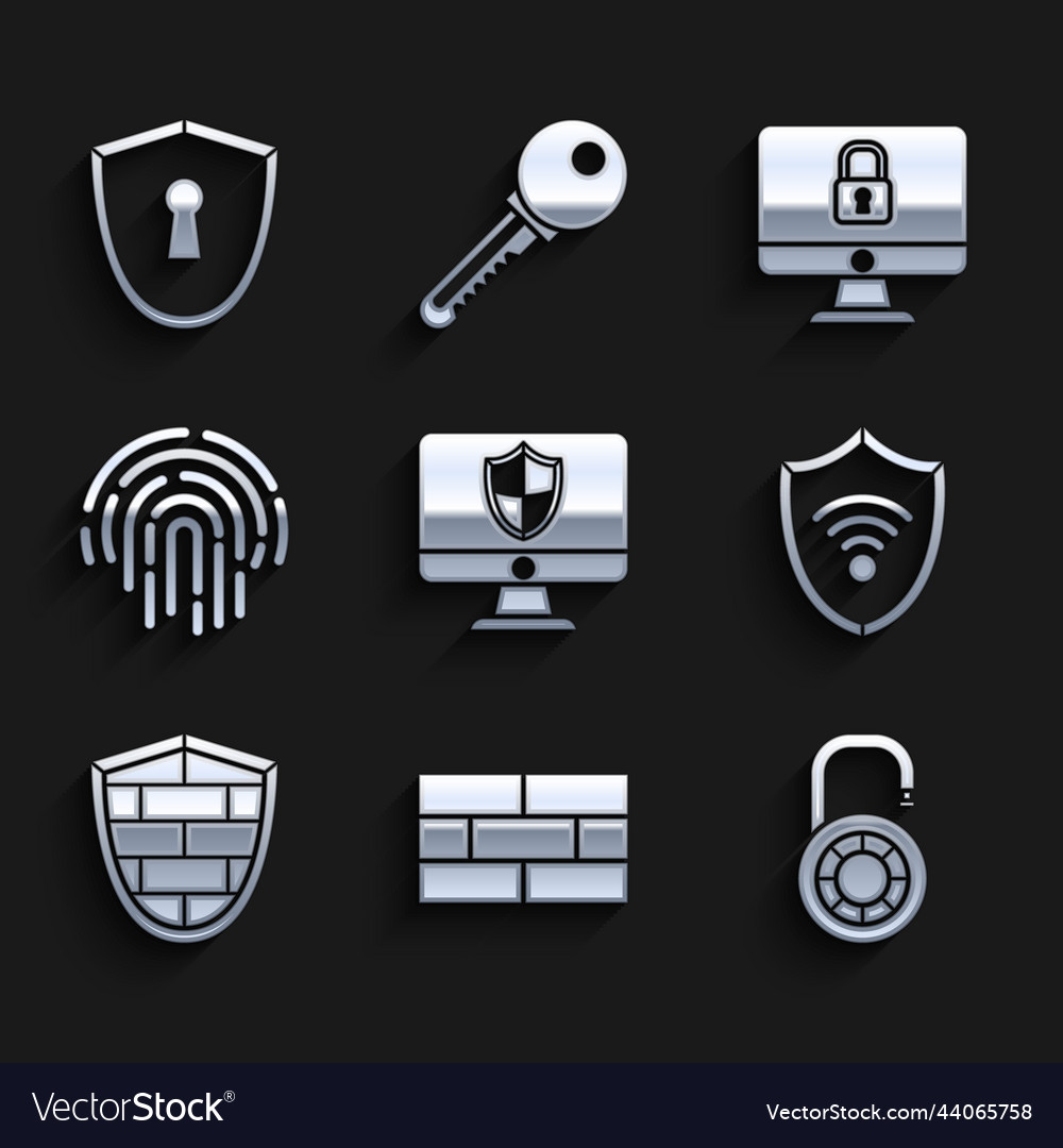 Set computer monitor and shield bricks safe