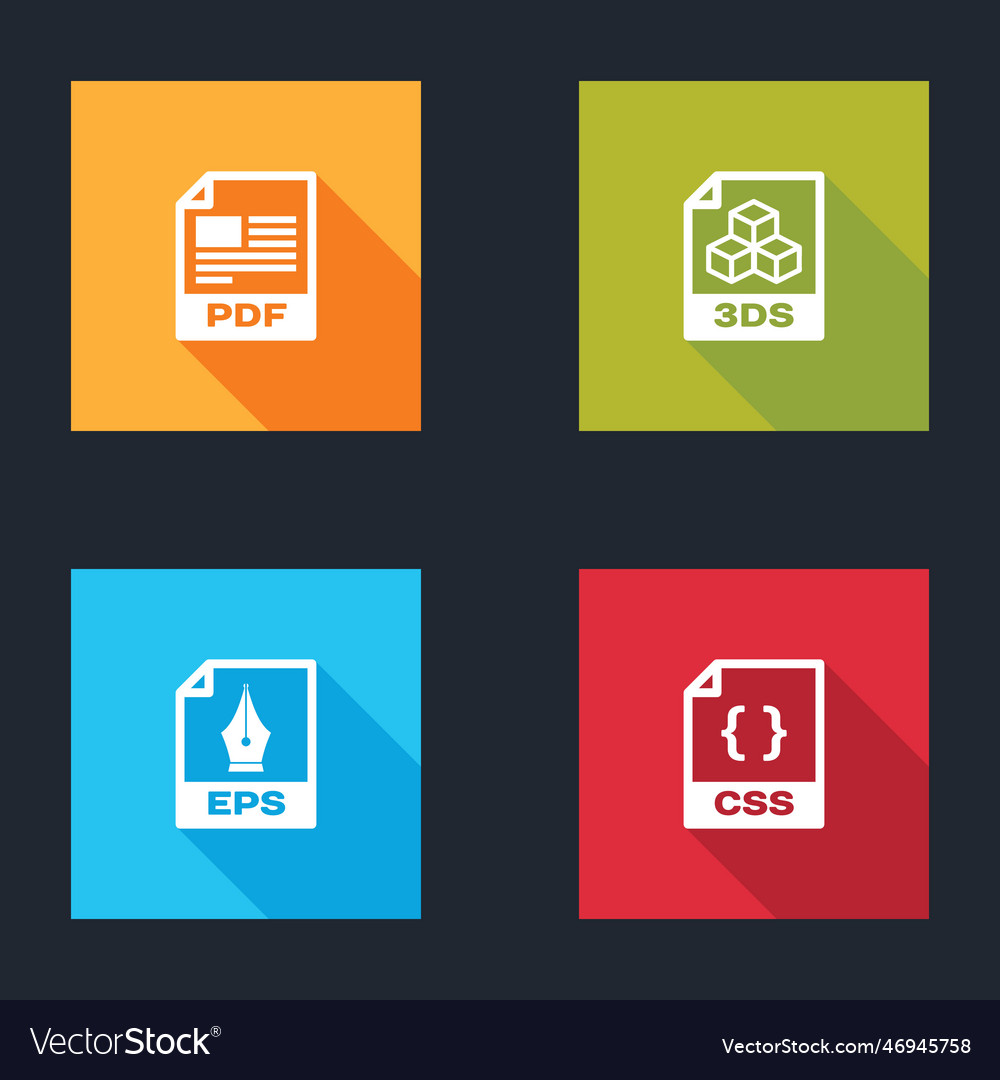 pdf Dateidokument 3ds eps und css-Symbol vector image pdf Dateidokument 3ds eps und css-Symbol