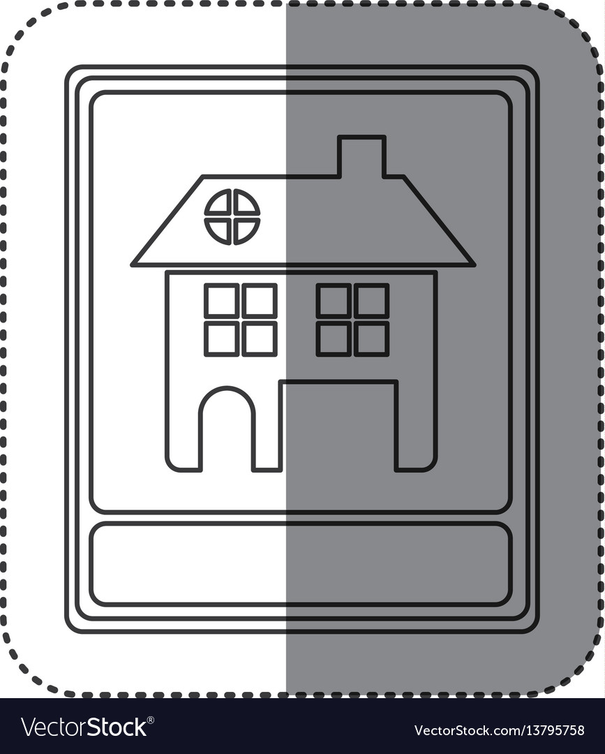 Sticker of monochrome contour with portrait vector image Sticker of monochrome contour with portrait