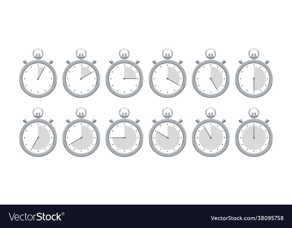 Stopwatch with different time isolated set