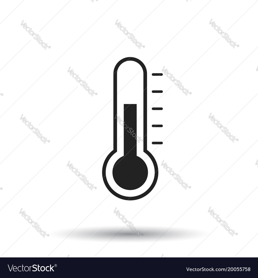 thermometer icon goal flat isolated on white vector image thermometer goal