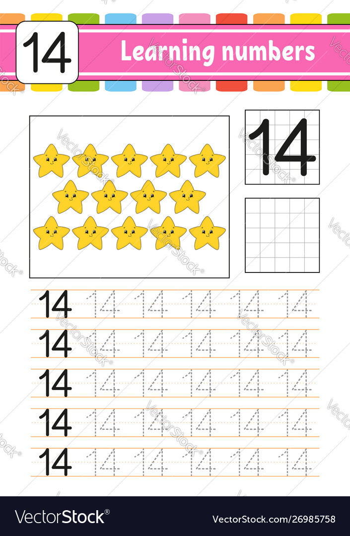 Trace and write handwriting practice learning vector image Trace and write handwriting practice learning