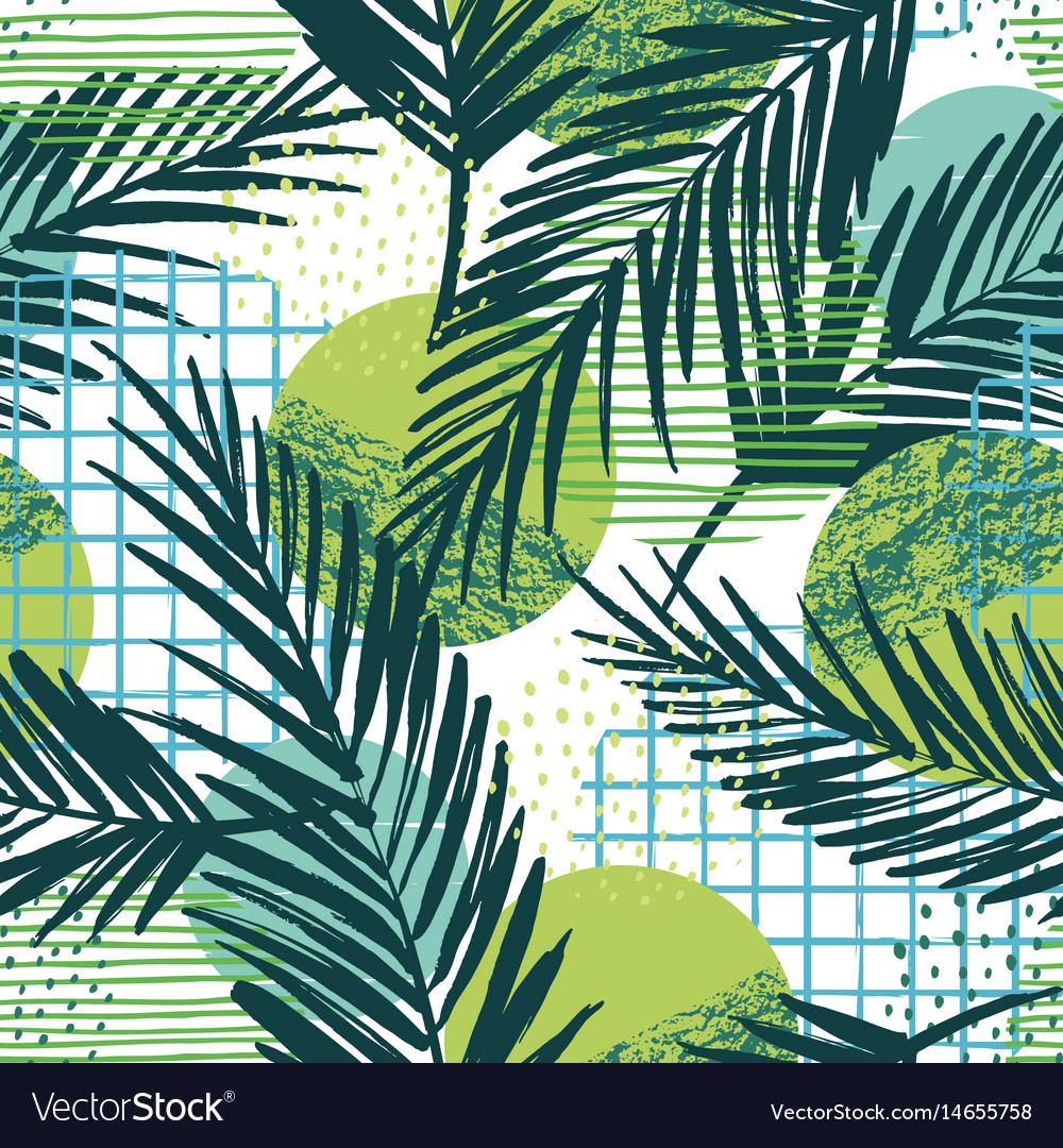 Tropical Palm Leaf Pattern