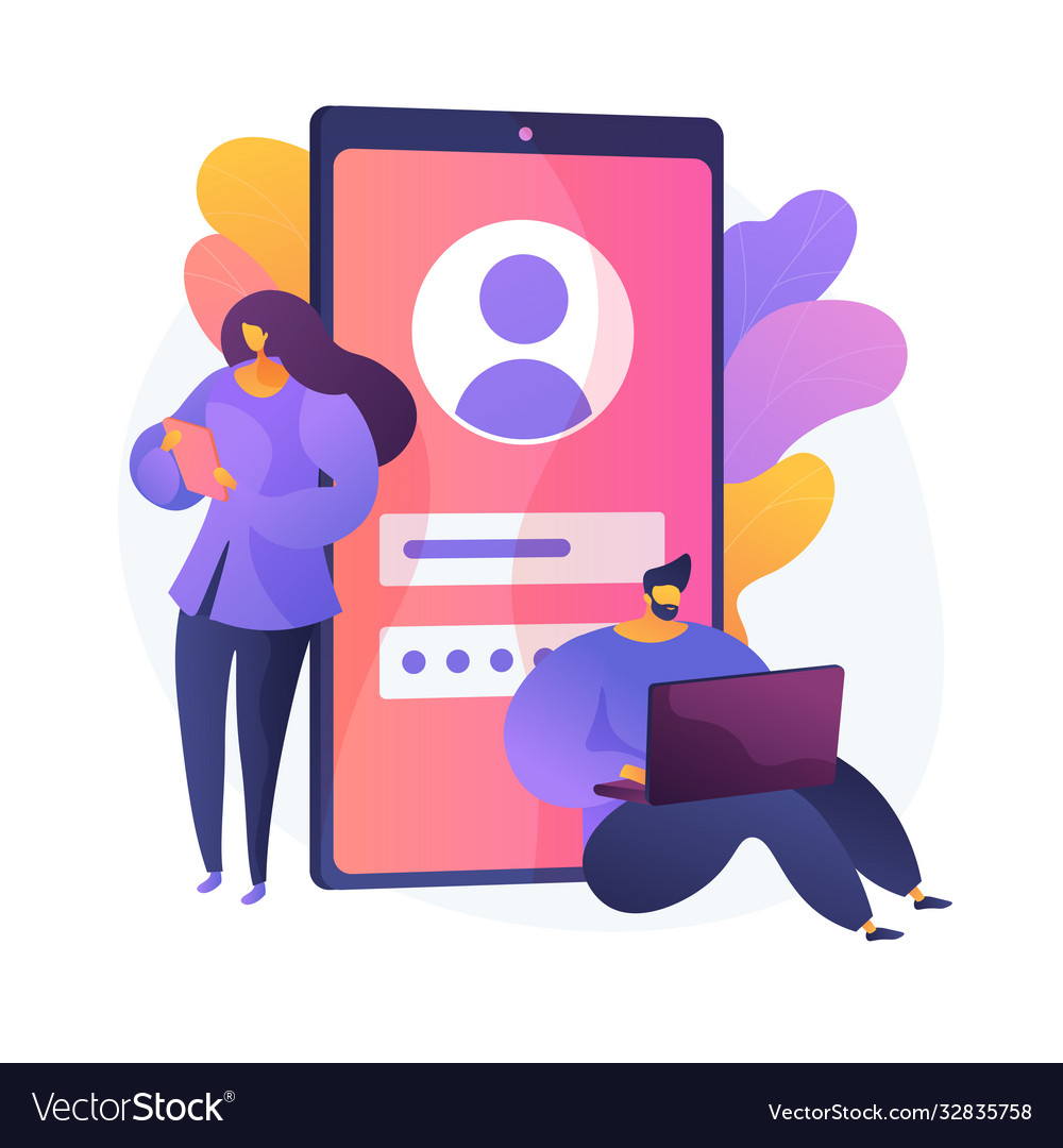 User verification concept metaphor vector image User verification concept metaphor