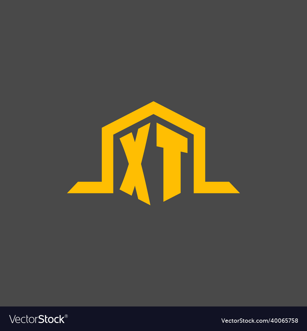 Xt monogram initial logo with hexagon style design Vector Image Xt monogram initial logo with hexagon style design