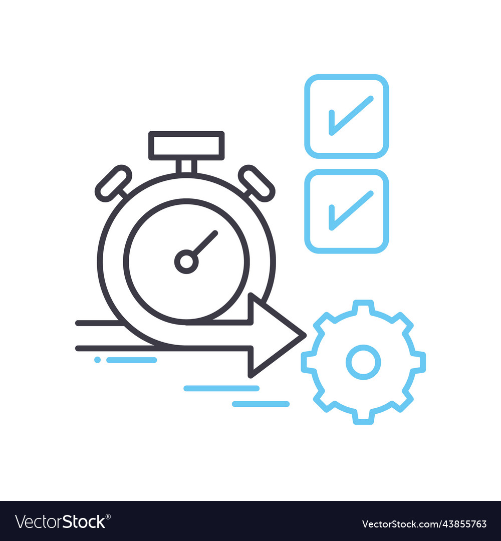 Agile development line icon outline symbol