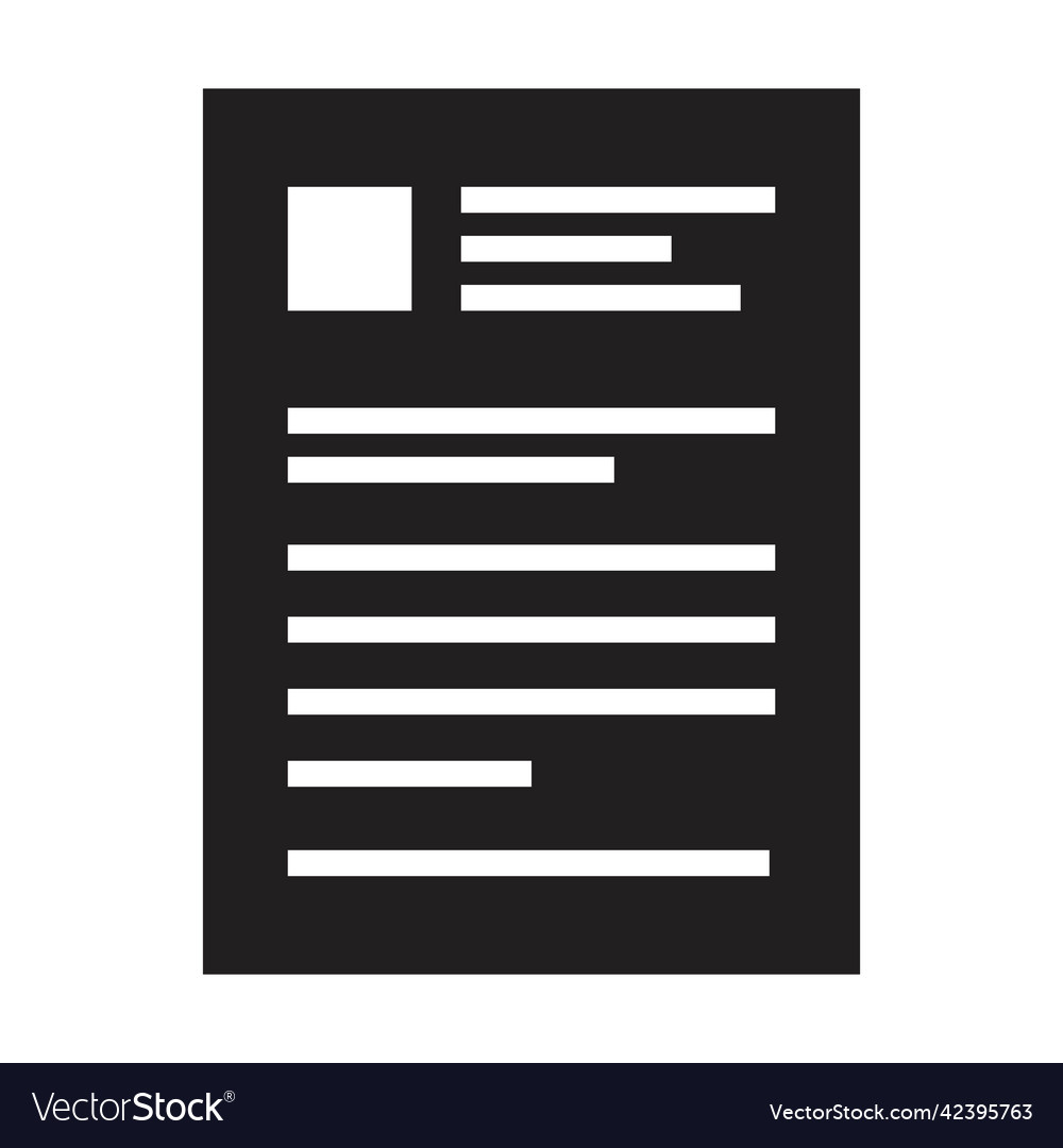 Application icon for business file data vector image Application icon for business file data