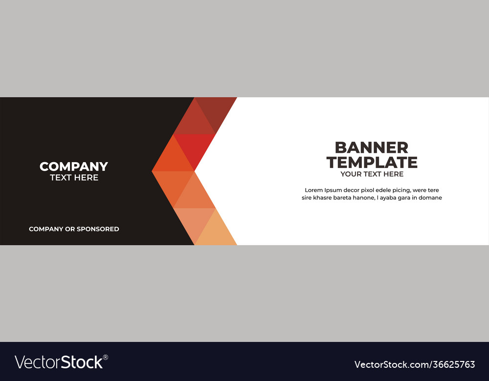 Banner template design orange elegant business Vector Image