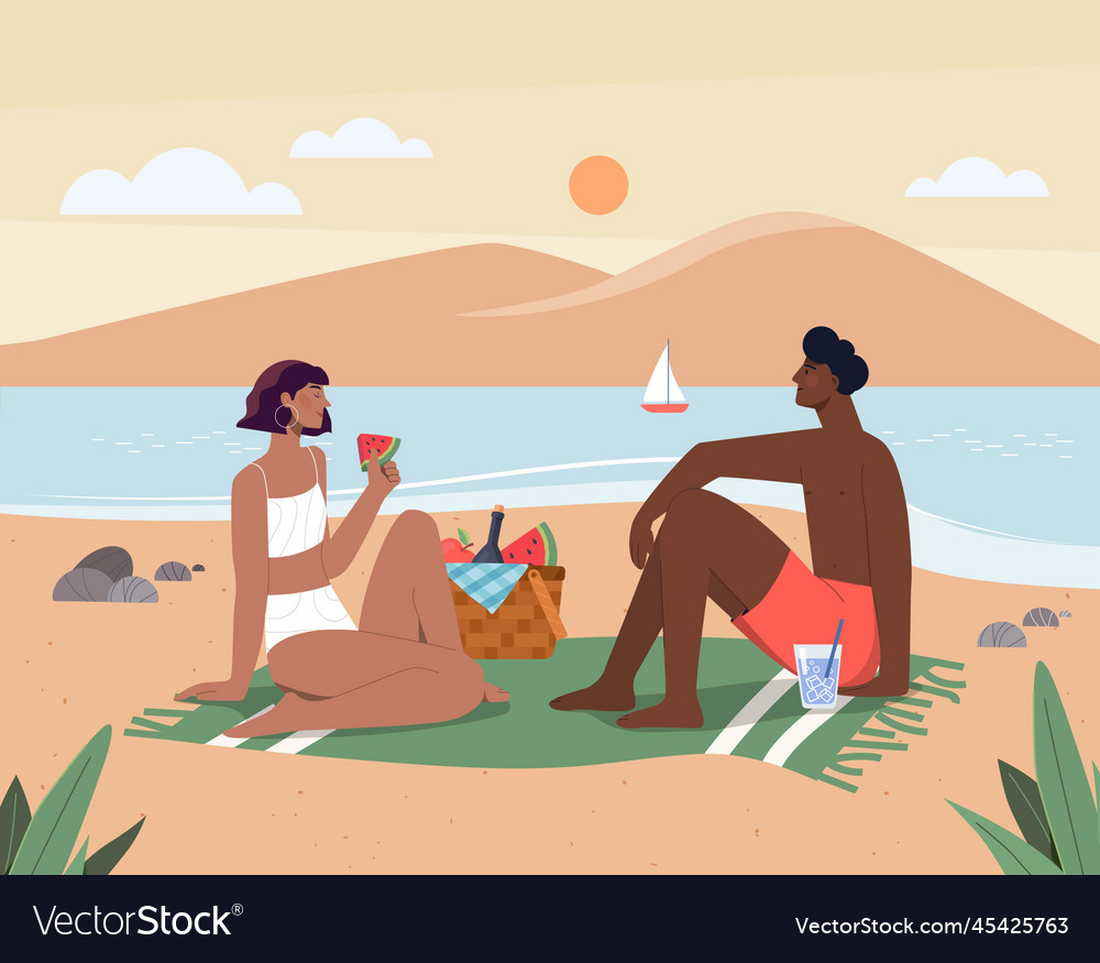 Beach Picnic Couple