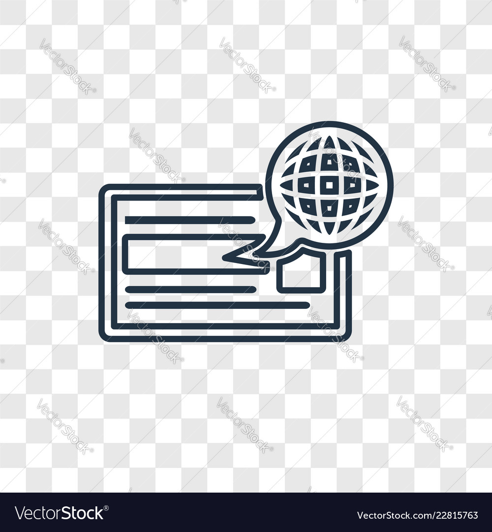 Browser concept linear icon isolated vector image Browser concept linear icon isolated