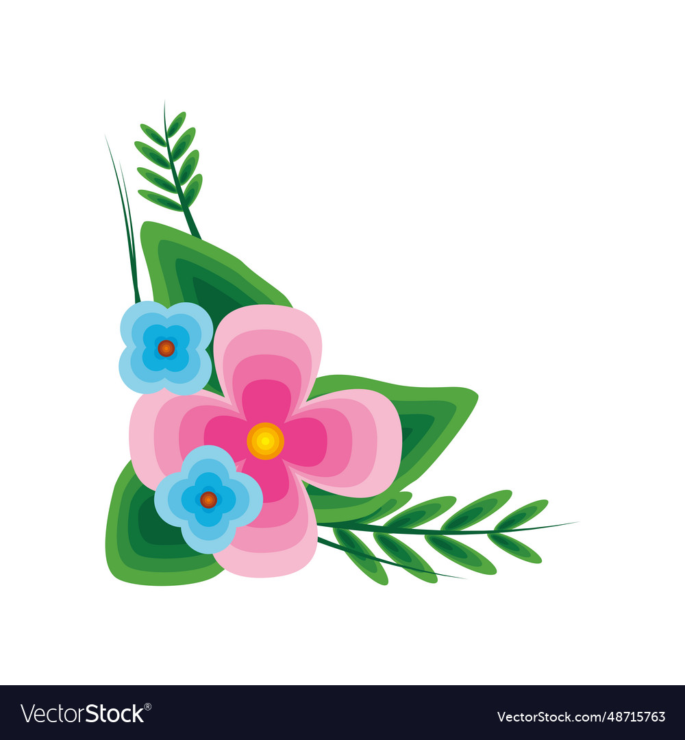 Corner frame flowers decoration