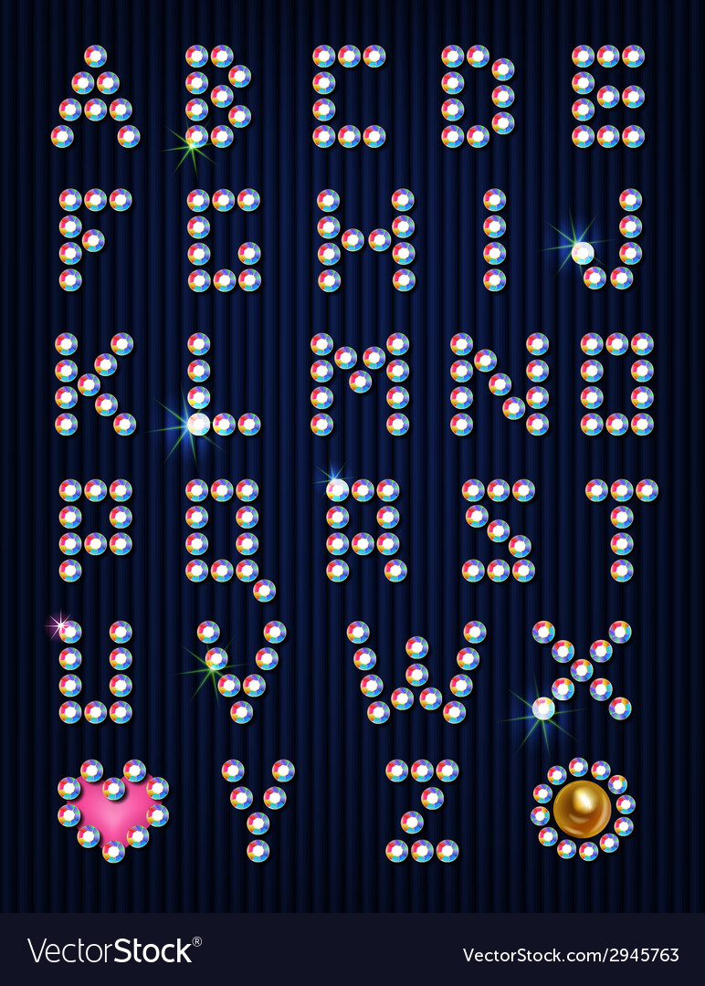 Diamond light pixel font