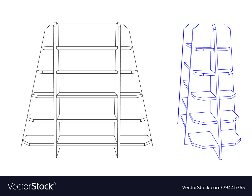 Empty showcase outline