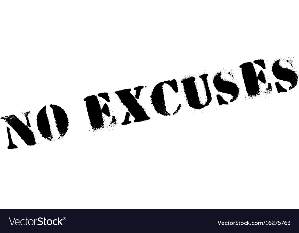 No excuses rubber stamp Royalty Free Vector Image