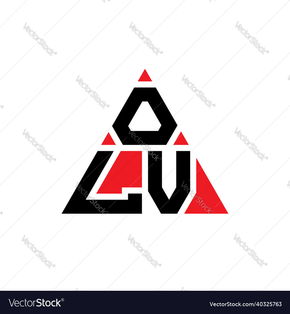 Olv triangle letter logo design with triangle Vector Image