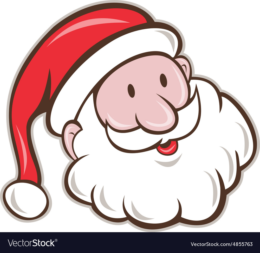 Santa claus father christmas head smiling cartoon