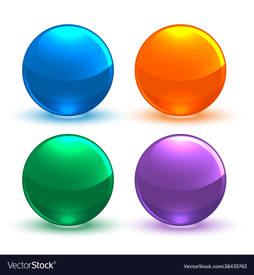 Set circular shiny button Royalty Free Vector Image