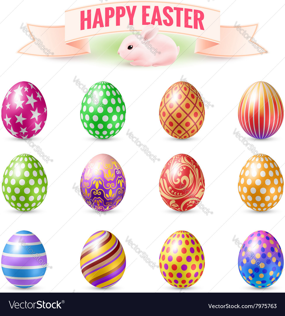 Set of easter eggs