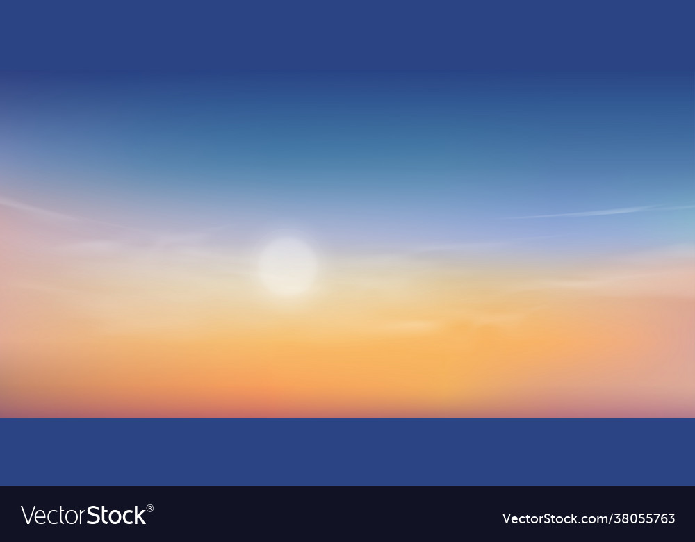 Summer sunset dusk sky in evening Royalty Free Vector Image