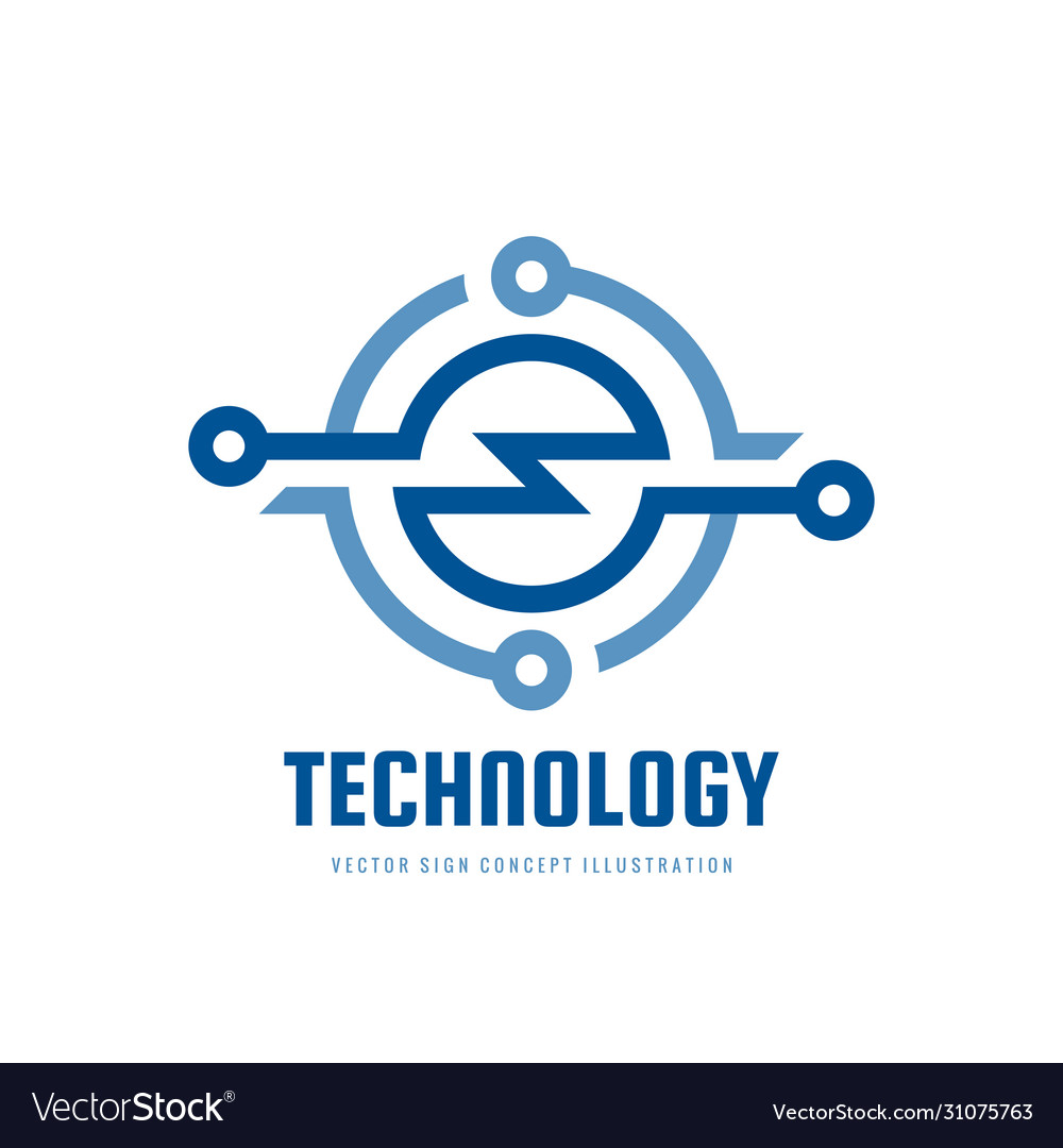 Technology - business logo template concept Vector Image