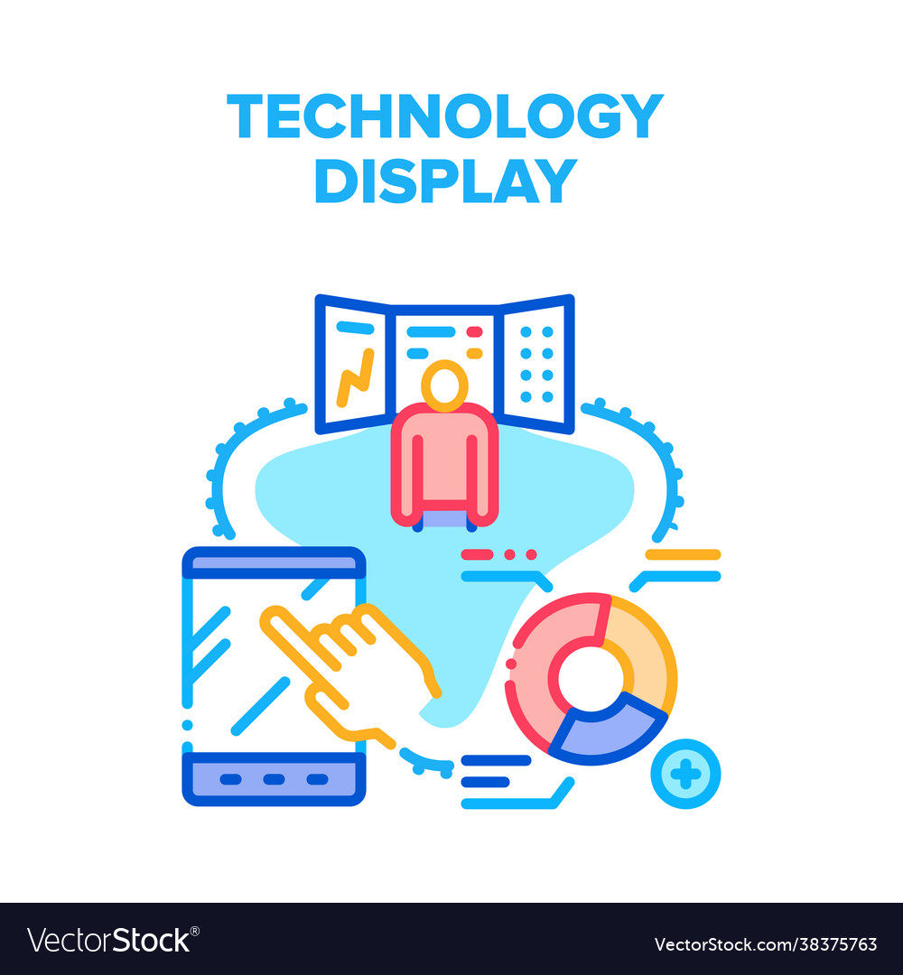 Technology display device concept color Vector Image Technology display device concept color