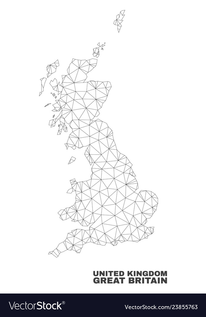 Triangular Britain Map Mesh