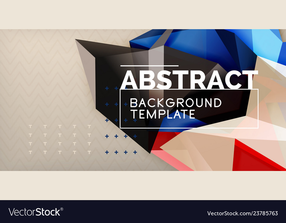 Triangular low poly background design Vector Image Triangular low poly background design