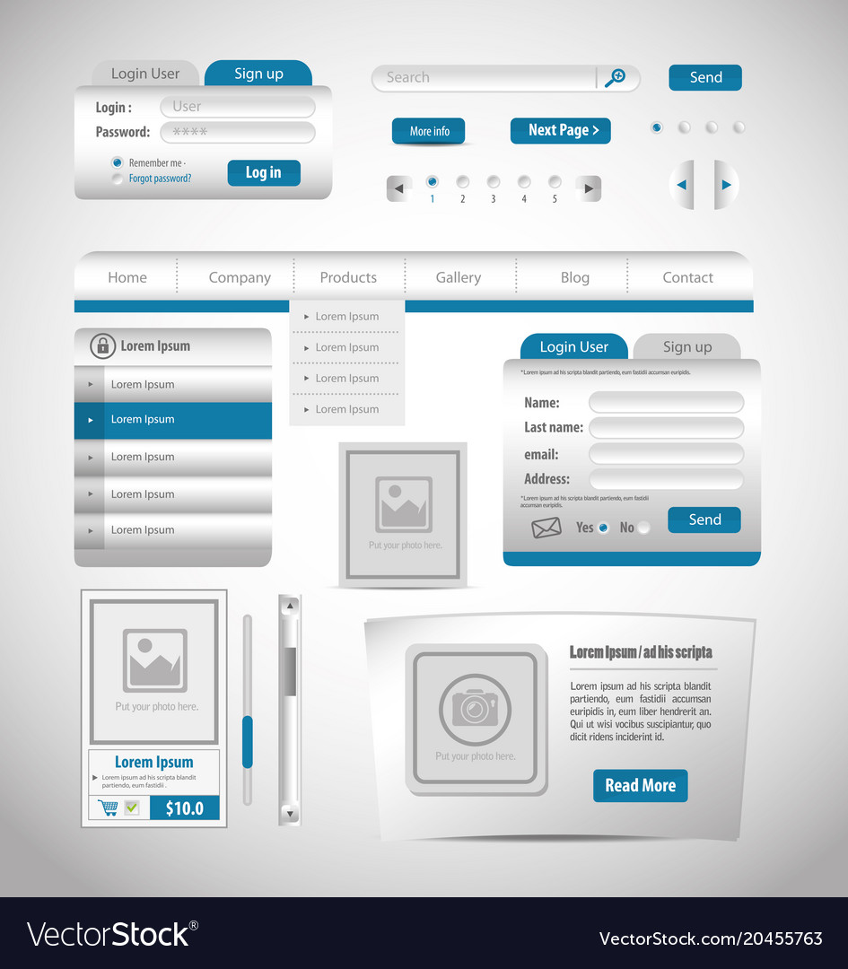 Website design template