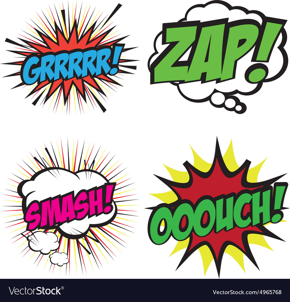 Abstract pop art objects on a white background