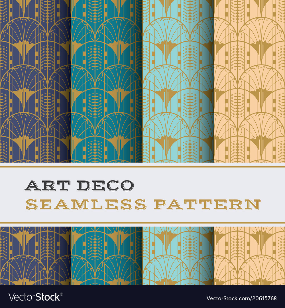 Art Deco Seamless Pattern 22 Royalty Free Vector Image