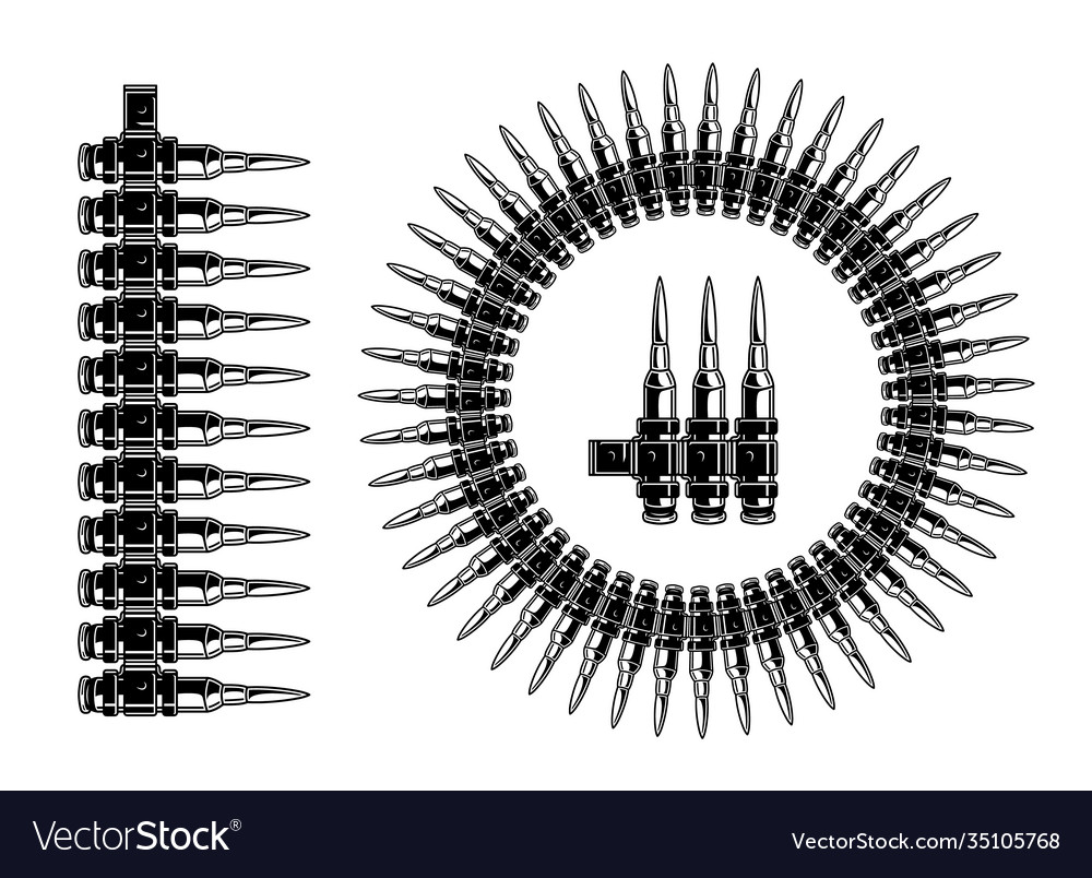 Bullets Vintage Pattern Brush Template Royalty Free Vector