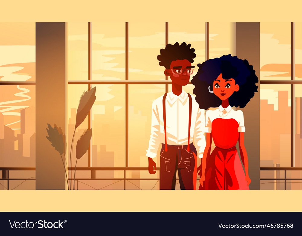 Businesspeople Couple Discussing During Meeting Vector Image