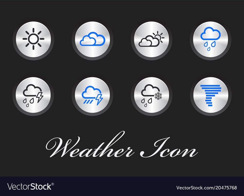 Collection of weather icons user interface