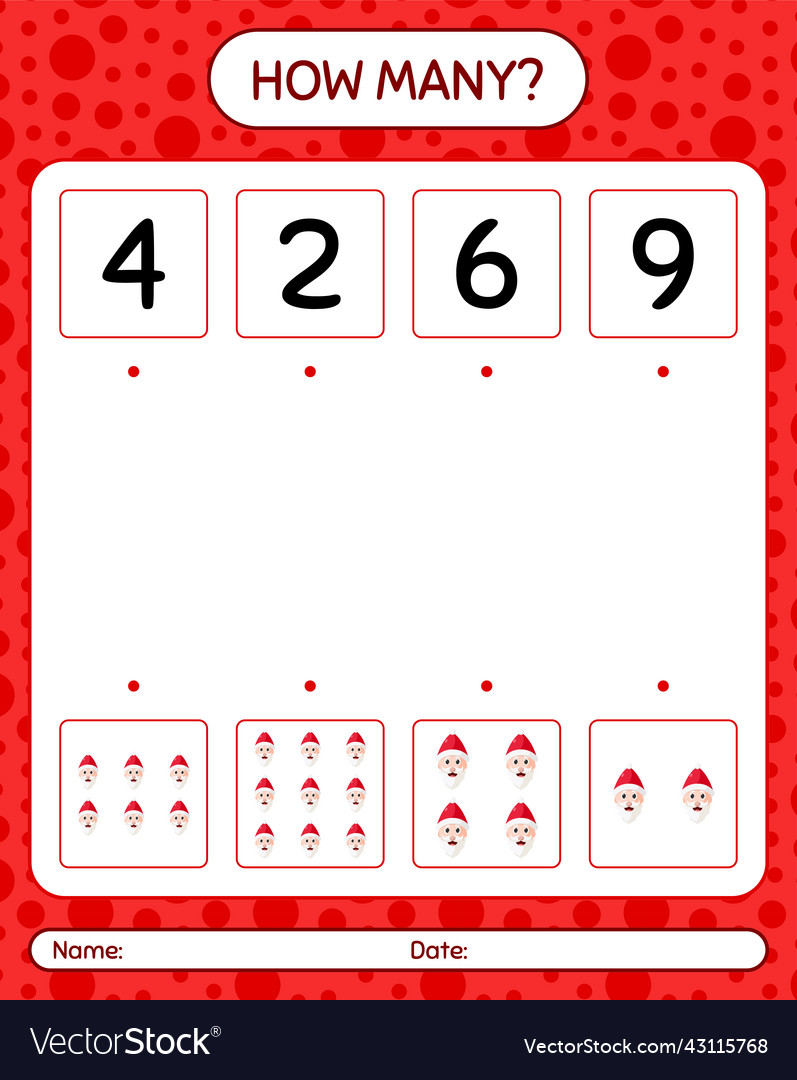 How many counting game with santa claus