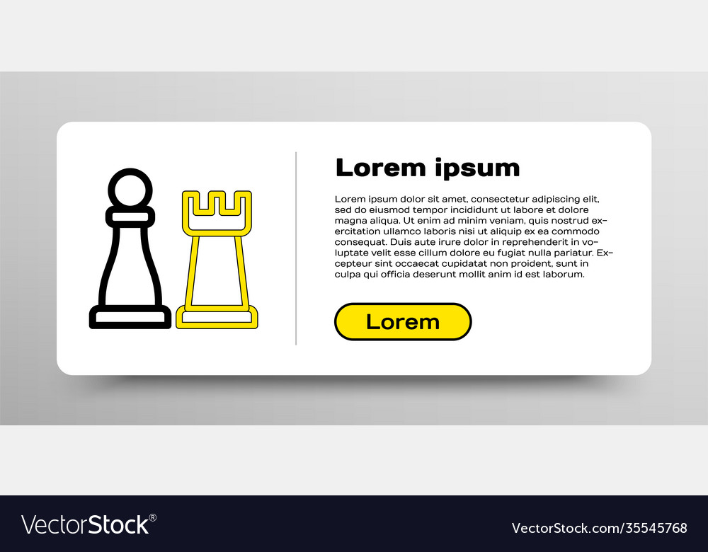 Line chess icon isolated on white background