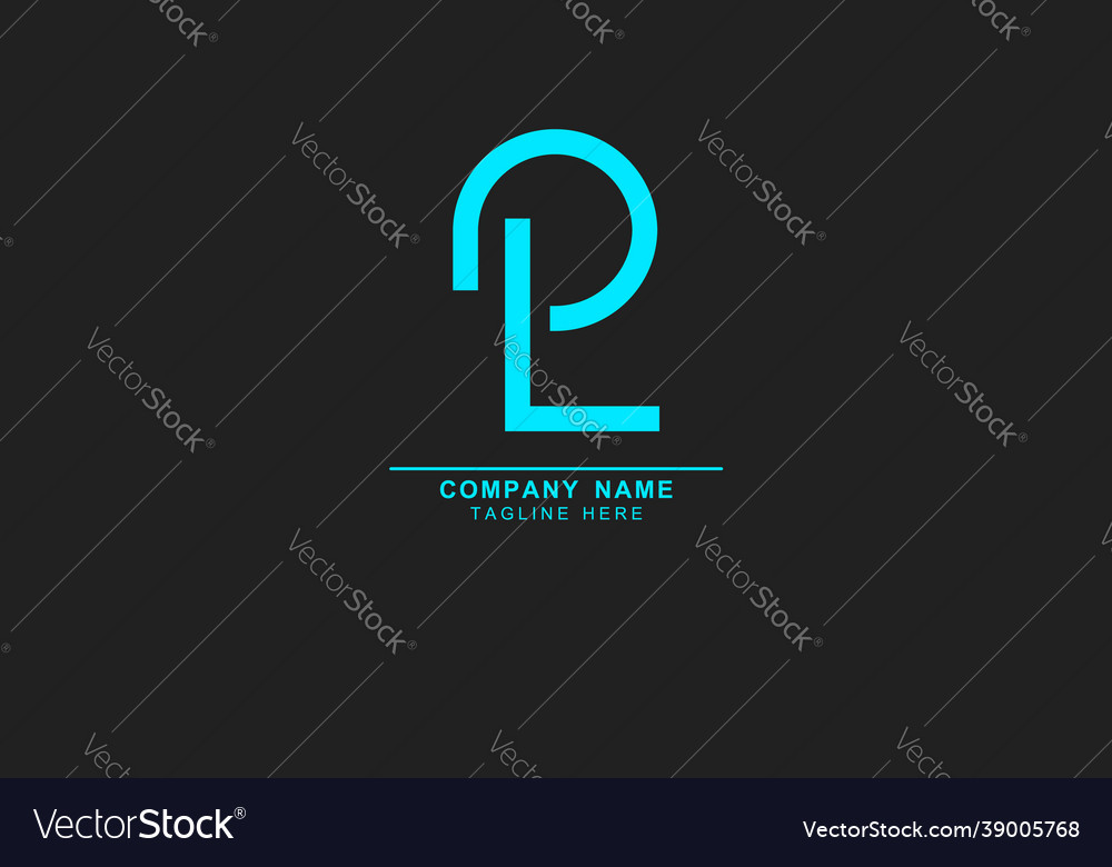 Lp or pl minimal abstract and simple logo