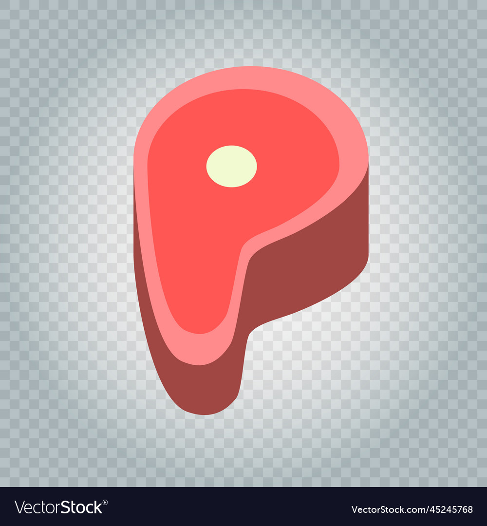 Meat icon isolated on transparent background