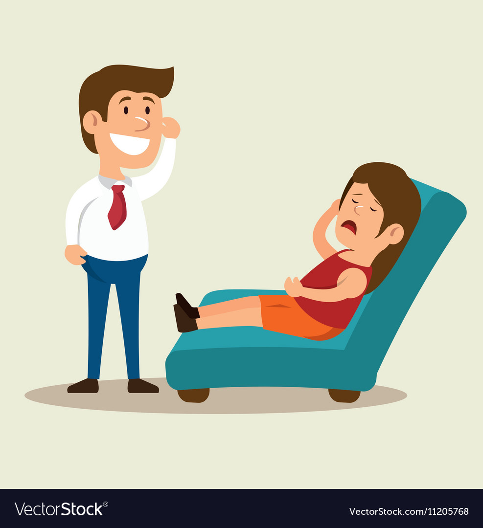 Mental Health Therapist Cartoon
