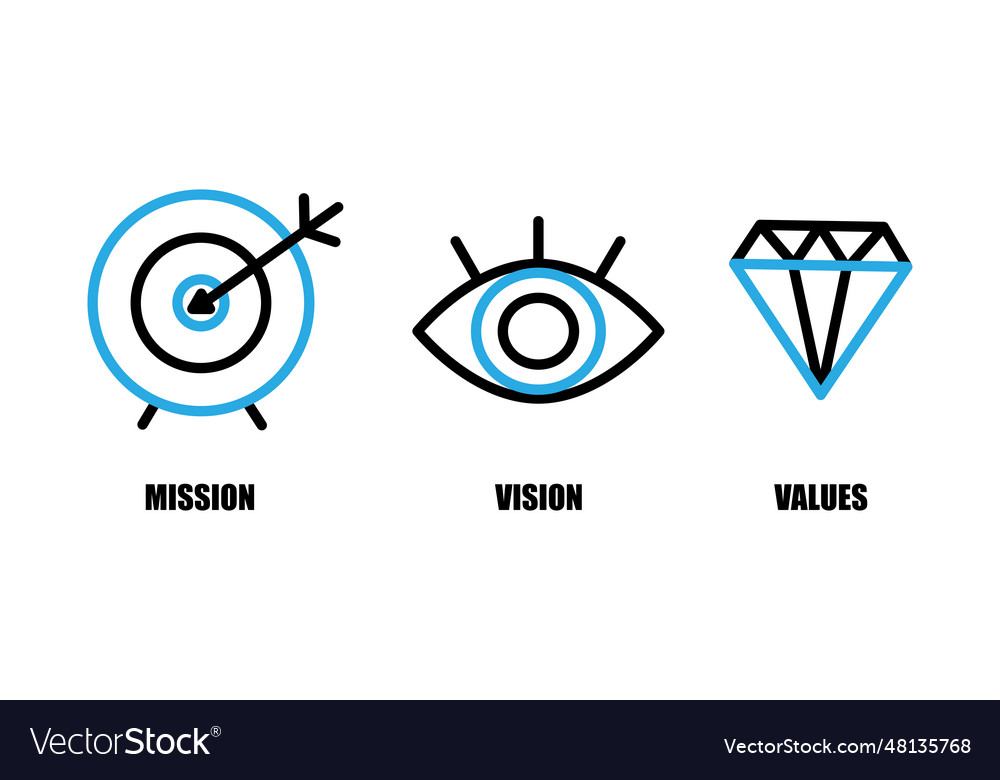 Mission target goal strategy concept corporate Vector Image