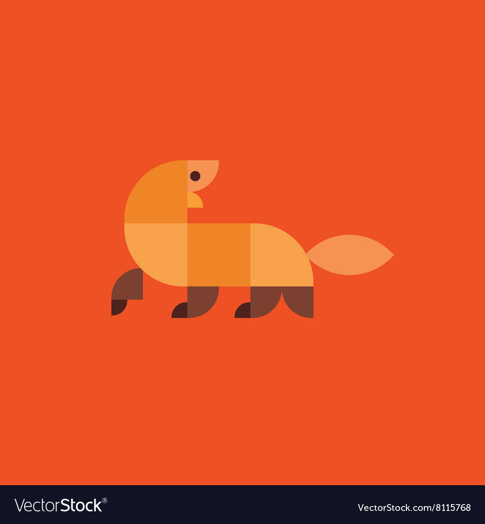 Mongoose geometric animal logo Royalty Free Vector Image Mongoose geometric animal logo Royalty Free Vector Image