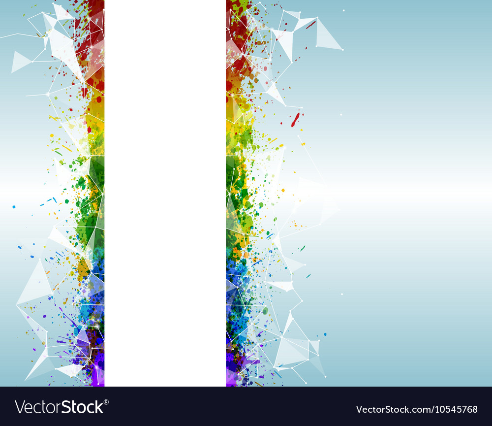 Paint splashes triangular background for poster