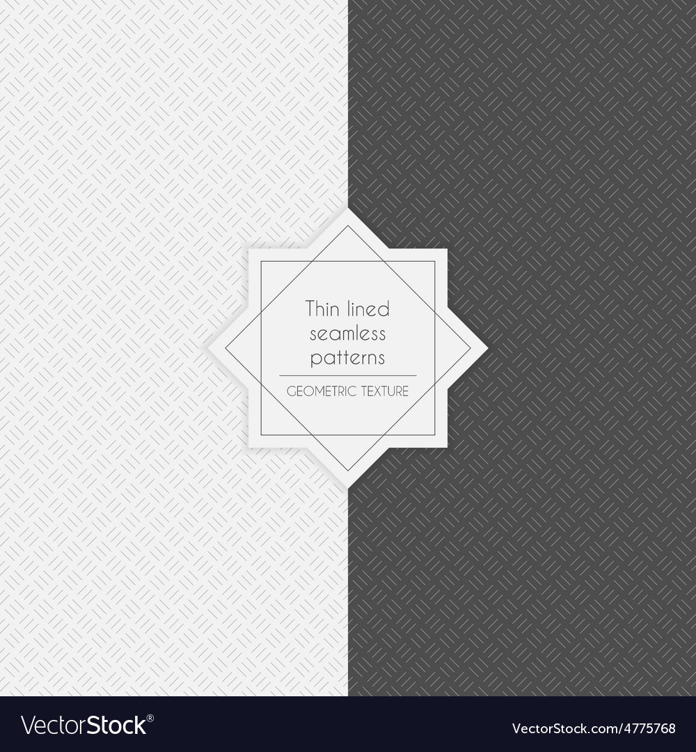 Set of geometric thin lined seamless patterns